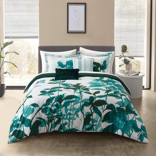 chic home Ione 9 Piece Watercolor Floral Comforter Set