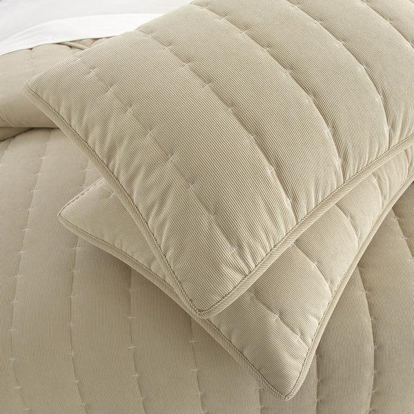 Chic Home Jalla 3 Piece Embroidered Corduroy Quilt Set