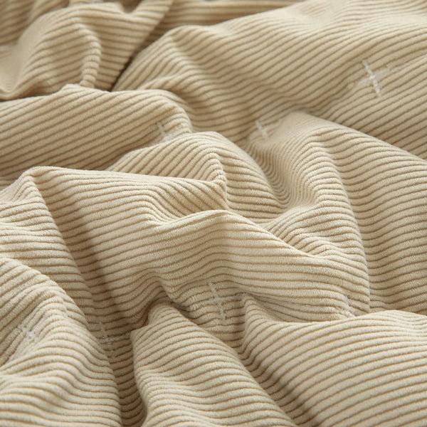 Chic Home Jalla 3 Piece Embroidered Corduroy Quilt Set