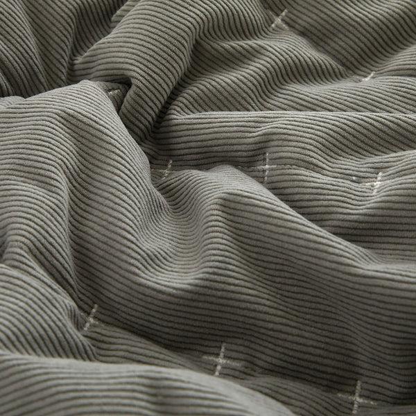 Chic Home Jalla 7 Piece Embroidered Corduroy Quilt Set