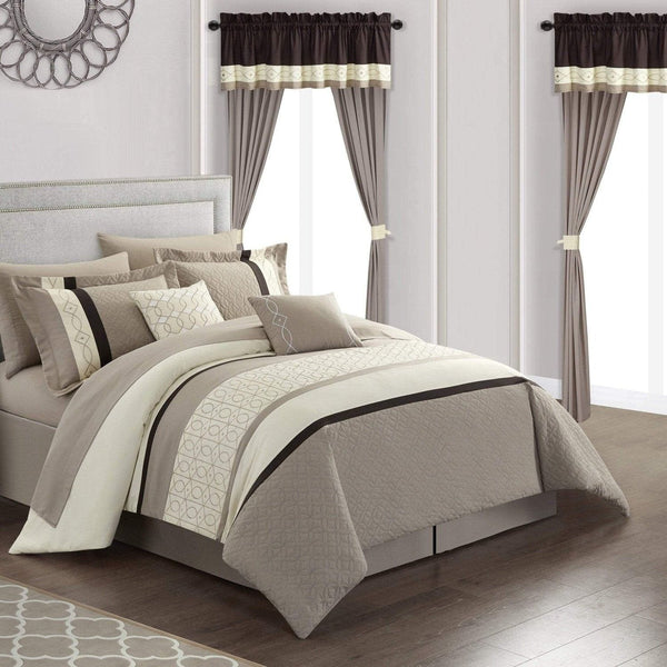 Chic Home Katrin 20 Piece Embroidered Comforter Set