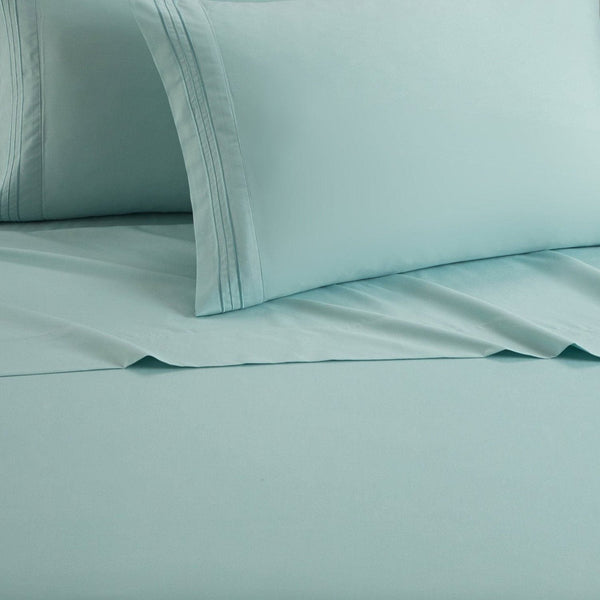 Chic Home Lain 4 Piece Stripe Embroidered Sheet Set