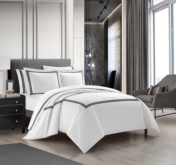 Chic Home Lewiston 3 Piece Cotton Blend 1500 TC Duvet Cover Set