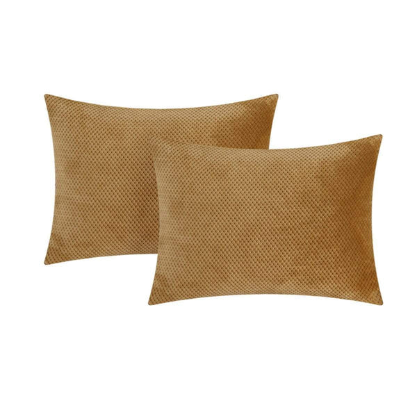 Chic Home Luxembourg 3 Piece Blanket Set Ultra Plush Micro Mink Waffle Textured Bedding Camel