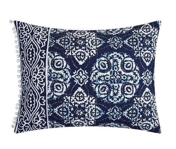 Chic Home Magical Medallion 3 Piece 100% Cotton Duvet Cover Set Reversible Shibori Medallion Navy