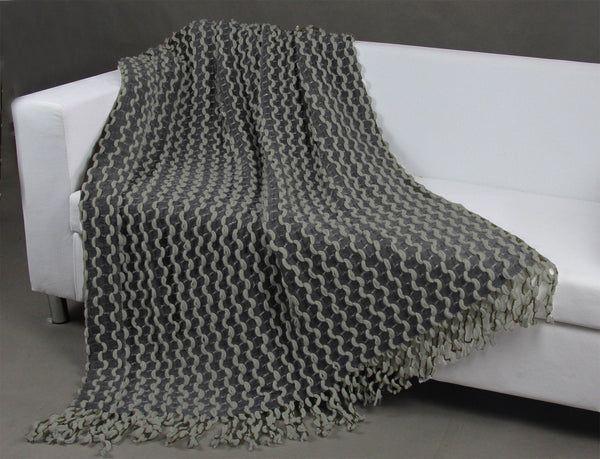 Chic Home Maisie Throw Blanket Two Tone Chenille Acrylic Design