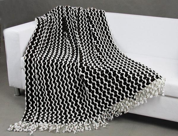 chic home Maisie Throw Blanket Two Tone Chenille Acrylic Design