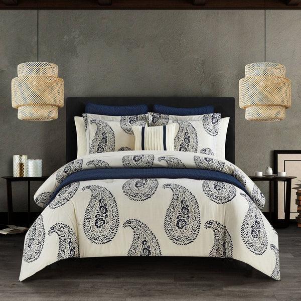 chic home Maison 12 Piece Paisley Comforter and Quilt Set