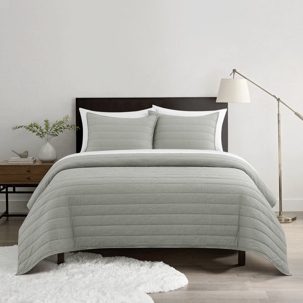 chic home Maliah 7 Piece Textured Seersucker Quilt Coverlet Set