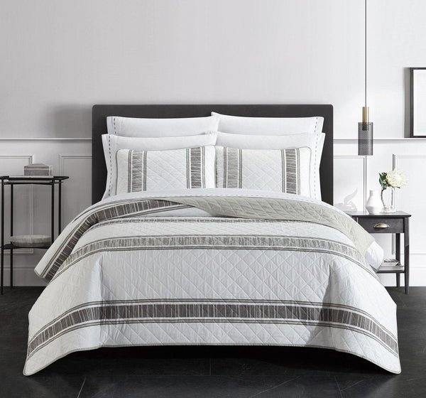 chic home Medici 9 Piece Diamond Stitched Quilt Set