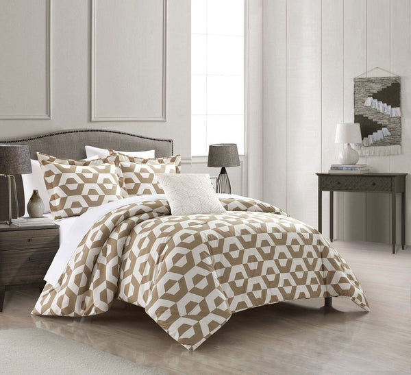 Chic Home Miles 8 Piece Geometric Pattern Comforter Set