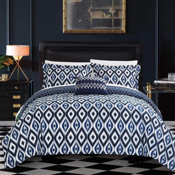 chic home Normani 4 Piece Reversible Duvet Cover Set