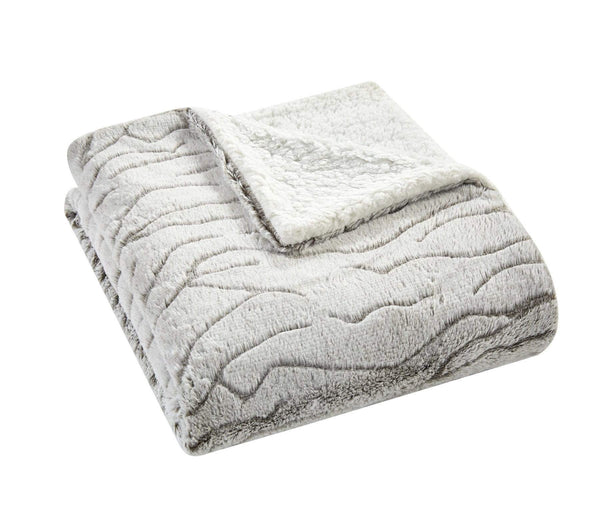 Chic Home Notingham Throw Blanket Cozy Super Soft Plush Decorative Animal Faux Fur Sherpa Lined