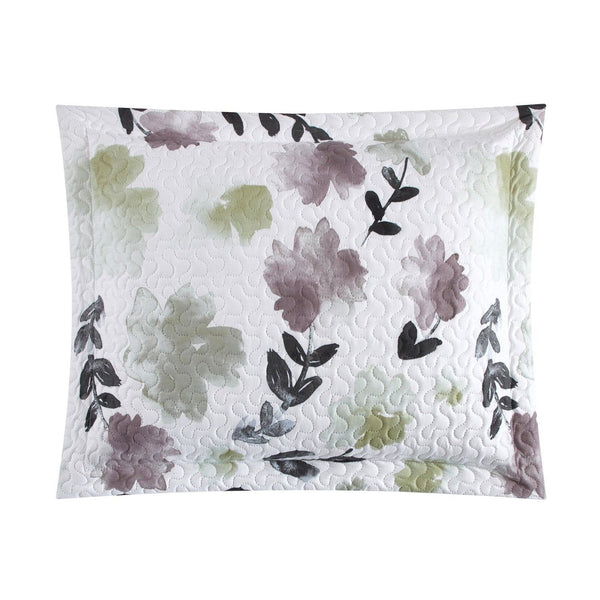 Chic Home Parson Green 3 Piece Reversible Watercolor Floral Print Quilt Set