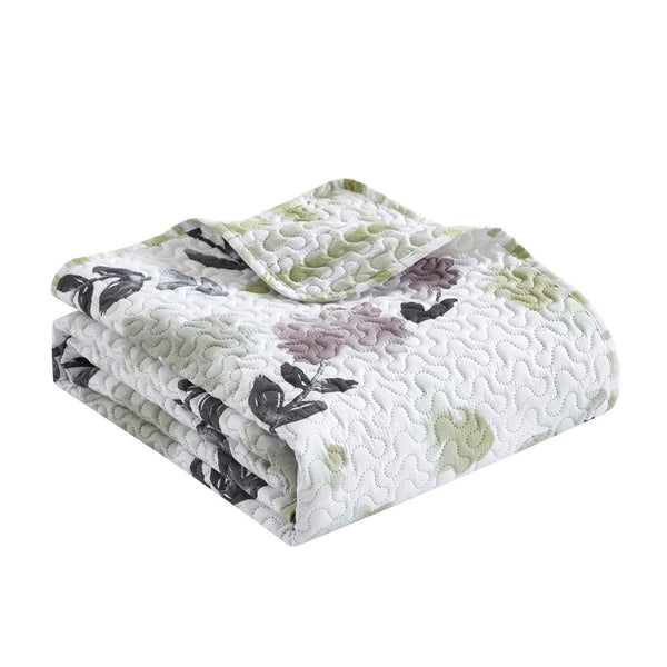 Chic Home Parson Green 3 Piece Reversible Watercolor Floral Print Quilt Set