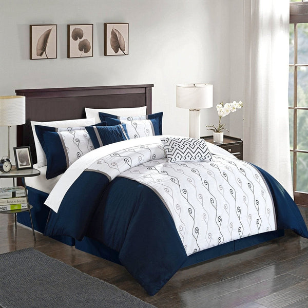 Chic Home Priston 10 Piece Embroidered Comforter Set