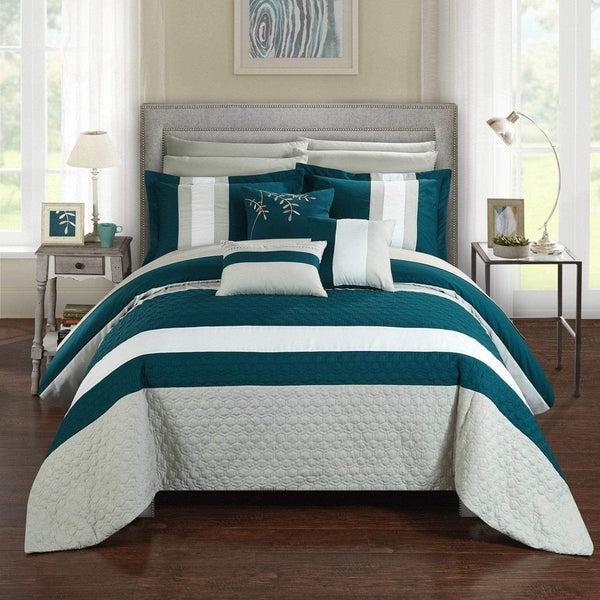 chic home Pueblo 10 Piece Color Block Comforter Set
