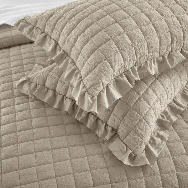 Chic Home Revel 3 Piece Diamond Stitched Crinkle Quilt Set
