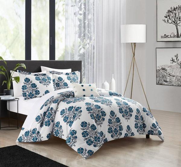 Chic Home Riley 8 Piece Floral Medallion Print Comforter Set