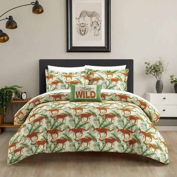 chic home Safari 8 Piece Jungle Print Comforter Set