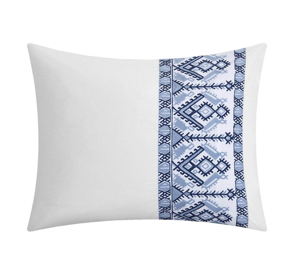 Chic Home Sarita Garden 3 Piece 100% Cotton Duvet Cover Set Ikat Aztec Inspired Pattern Print Navy