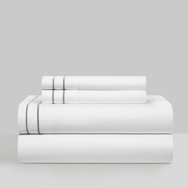 Chic Home Valencia 4 Piece Embroidered Cotton Sheet Set