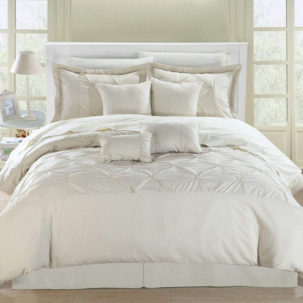 chic home Vermont 8 Piece Pinch Pleat Comforter Set