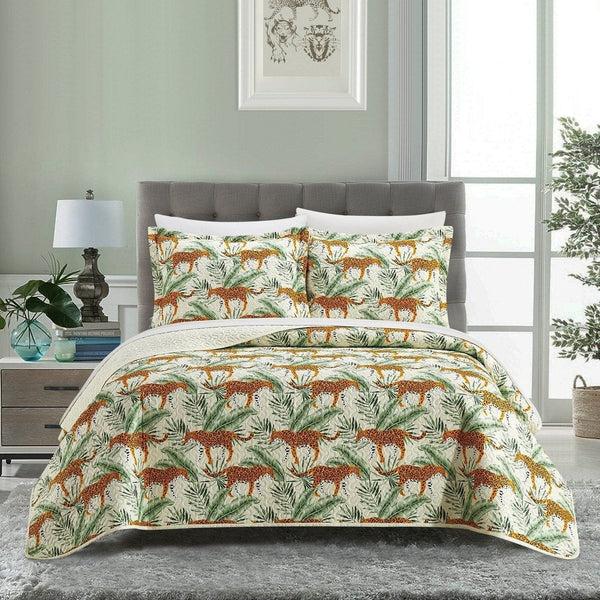 chic home Wild Safari 7 Piece Jungle Print Quilt Set