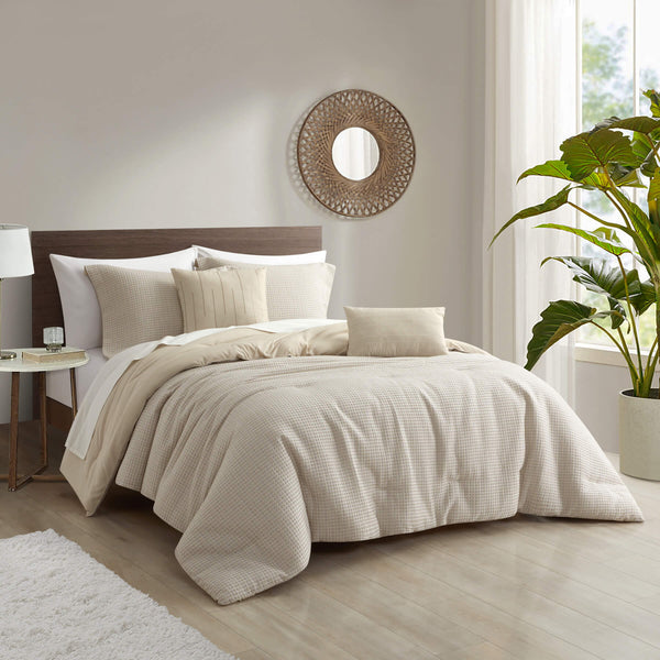 Chic Home Willa 5 Piece Waffle Texture Comforter Set