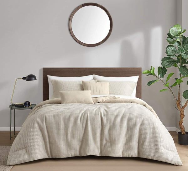 chic home Willa 5 Piece Waffle Texture Comforter Set
