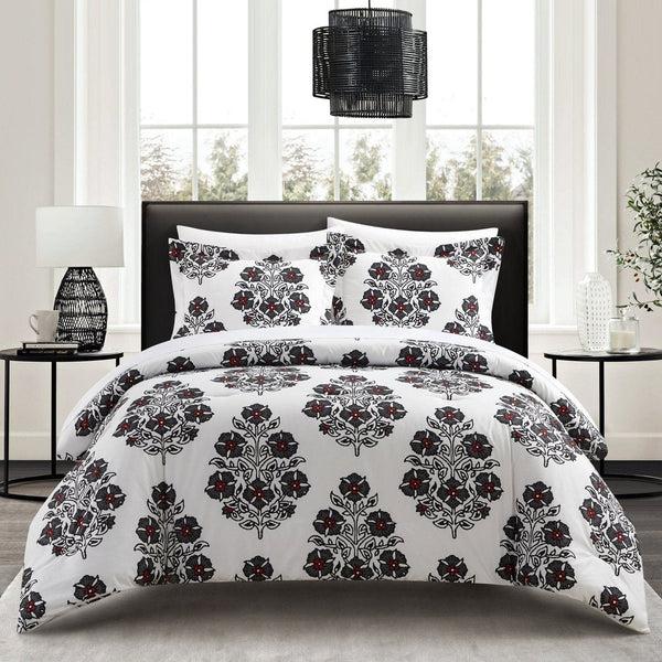 chic home Yazmin 7 Piece Floral Medallion Print Duvet Cover Set
