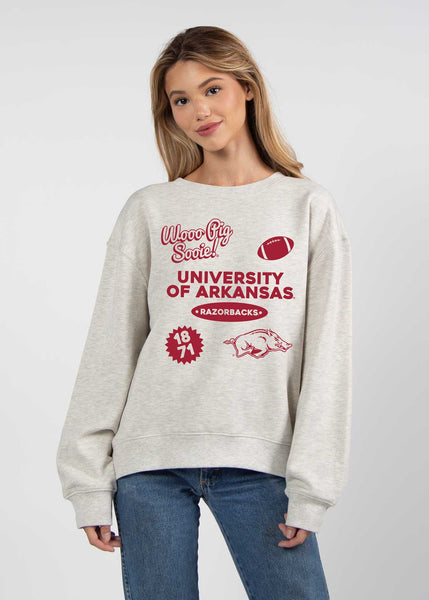chicka d Arkansas Razorbacks Two-A-Days Old School Crew S chicka d Arkansas Razorbacks Two-A-Days Old School Crew S