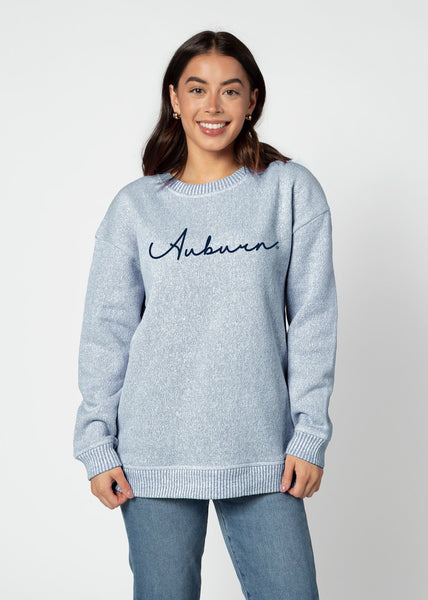 chicka d Auburn Tigers Ink Warm Up Crew Sweatshirt S