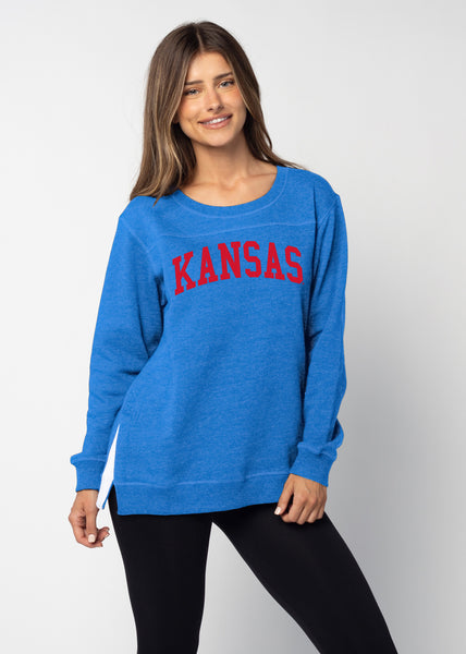 chicka d Back To Basics Tunic Kansas Jayhawks in Royal S
