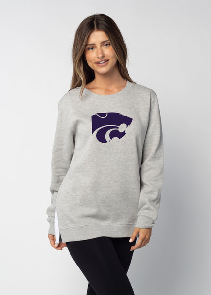 chicka d Back To Basics Tunic Kansas State Wildcats in Heather Grey S