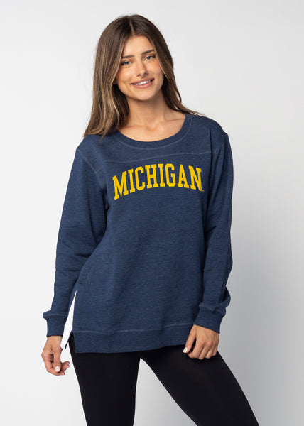 chicka d Back To Basics Tunic Michigan Wolverines in Navy S