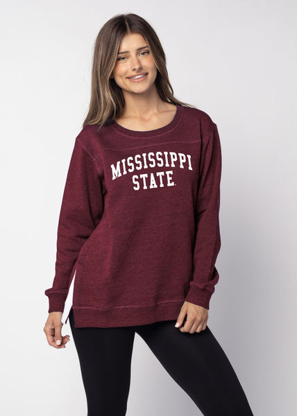 chicka d Back To Basics Tunic Mississippi State Bulldogs in Maroon S