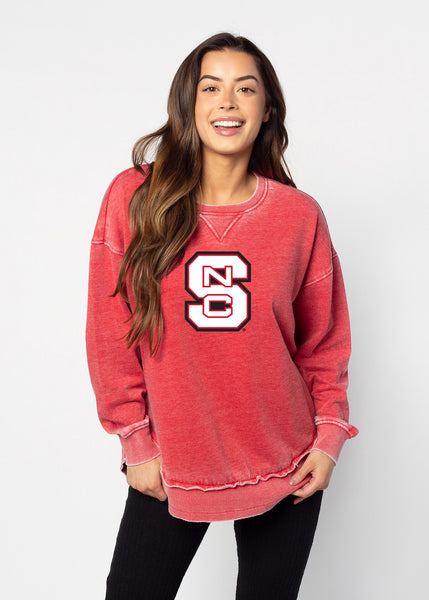 chicka d Burnout Campus Pullover North Carolina State Wolfpack in Cardinal S