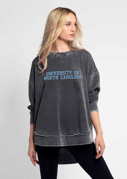 chicka d Burnout Campus Pullover North Carolina Tar Heels in Charcoal S