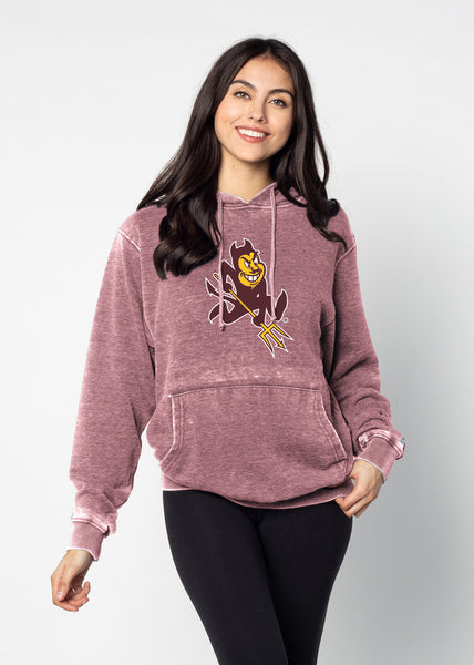 chicka d Burnout Everybody Hoodie Arizona State Sun Devils in Merlot S