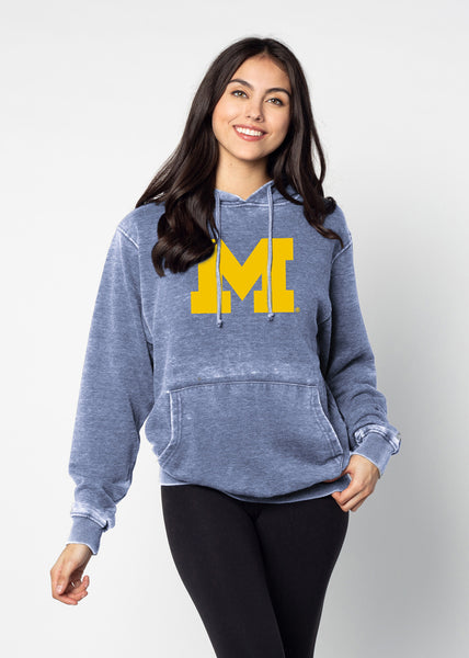 chicka d Burnout Everybody Hoodie Michigan Wolverines in Ink S