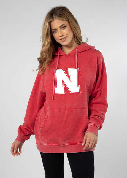 chicka d Burnout Everybody Hoodie Nebraska Cornhuskers in Cardinal S