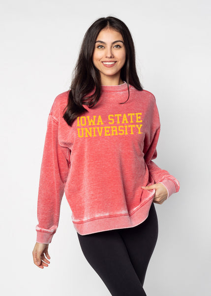 chicka d Campus Crew Sweatshirt Iowa State Cyclones in Cardinal S