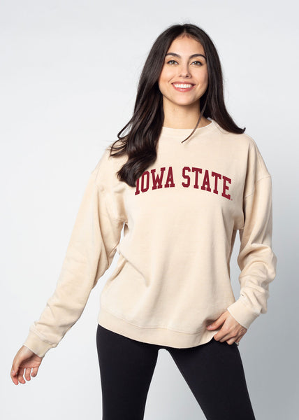 chicka d Campus Crew Sweatshirt Iowa State in Oatmeal S