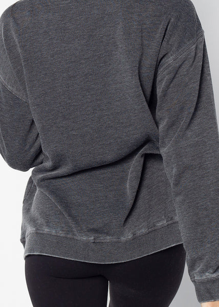 Chicka D Campus Crew Sweatshirt Kansas Jayhawks In Charcoal S