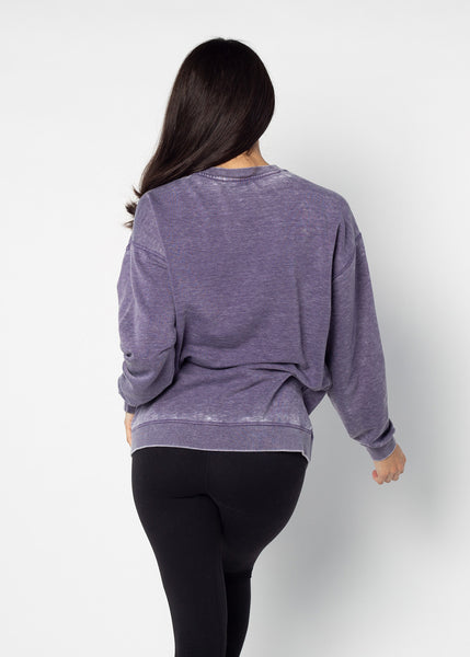 Chicka D Campus Crew Sweatshirt LSU Tigers In Grape S