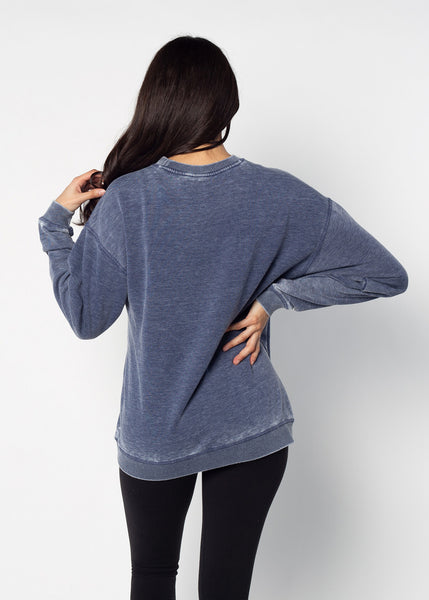 Chicka D Campus Crew Sweatshirt Michigan Wolverines In Ink S