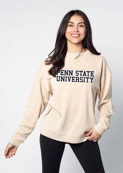 chicka d Campus Crew Sweatshirt Penn State Nittany Lions in Oatmeal S