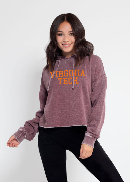 chicka d Campus Hoodie Virginia Tech Hokies in Merlot S