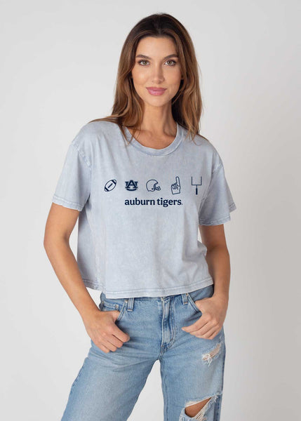 chicka d Auburn Tigers Hustle Short 'n Sweet Tee S